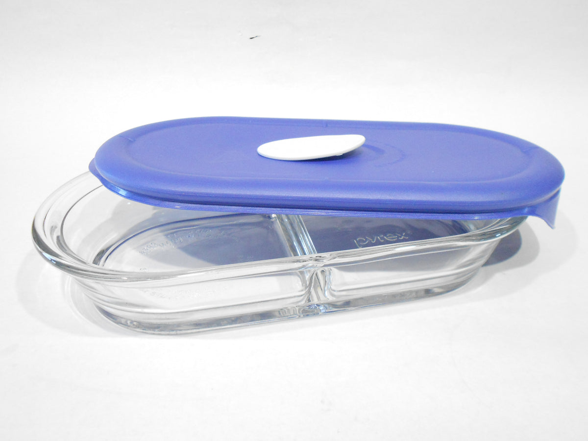 ❤️ 8300 / 8301 PYREX Storage 2 Cup DIVIDED Glass DISH w/ BERRY PINK or –  Tarlton Place