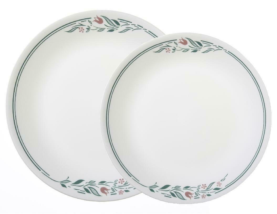 Corelle Rosemarie Bread Butter Plates Farmhouse Dinnerware Pink Green, Set  of 4 T17 READ DETAIL 