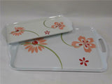 Corelle PRETTY PINK Melamine RECTANGULAR TRAY Serving 19 x 11 Ink Washed Floral