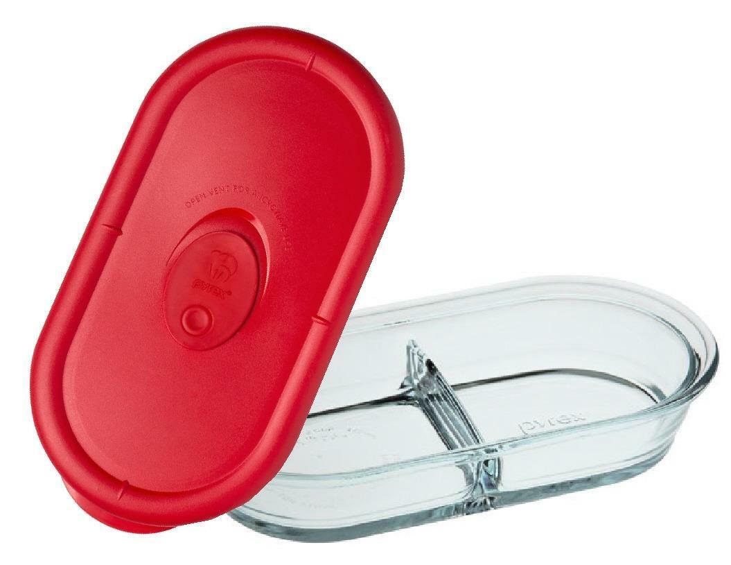 8300 / 8301 PYREX Storage 2 Cup DIVIDED Glass DISH + RED or PINK VENT –  Tarlton Place