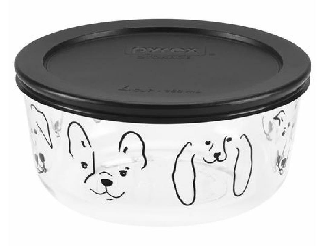 Pyrex MY BEST FRIEND 4 Cup Glass Storage Bowl & Cover *ADORABLE