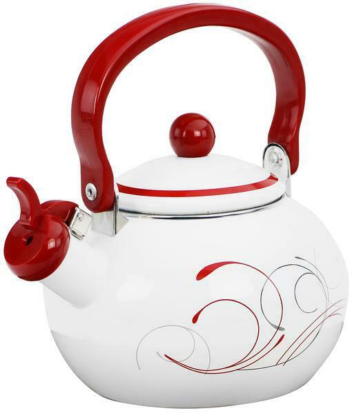 ❤️ CORELLE 2 Qt. WHISTLING TEA KETTLE Steel STOVETOP *SIMPLE LINES or –  Tarlton Place