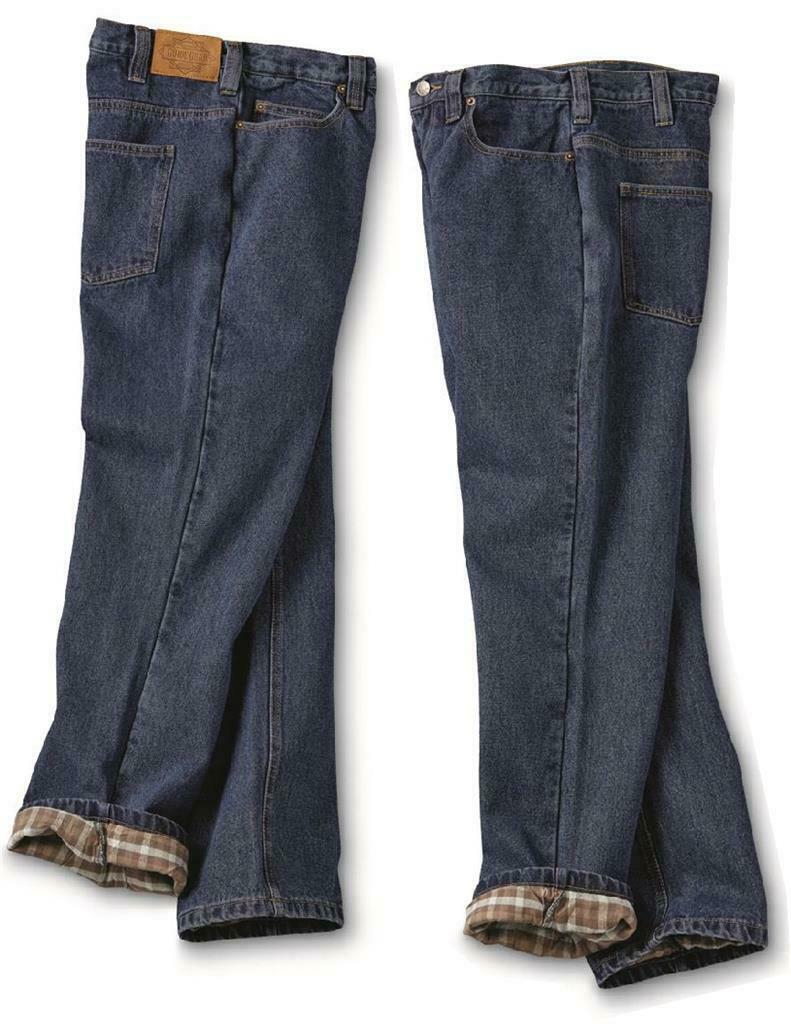 NWT Men's FLANNEL LINED JEANS Stonewashed Denim 100% Brushed Cotton H –  Tarlton Place