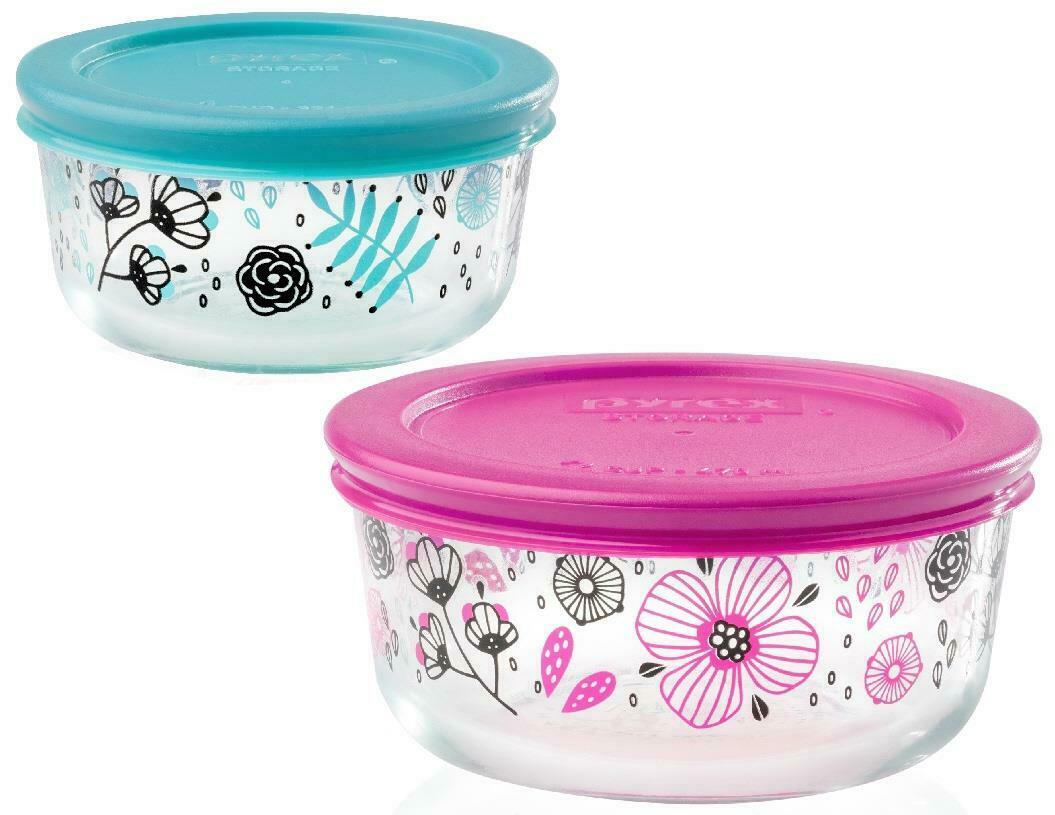 Pyrex 7200 2-cup Glass Storage Bowls Set of 2 