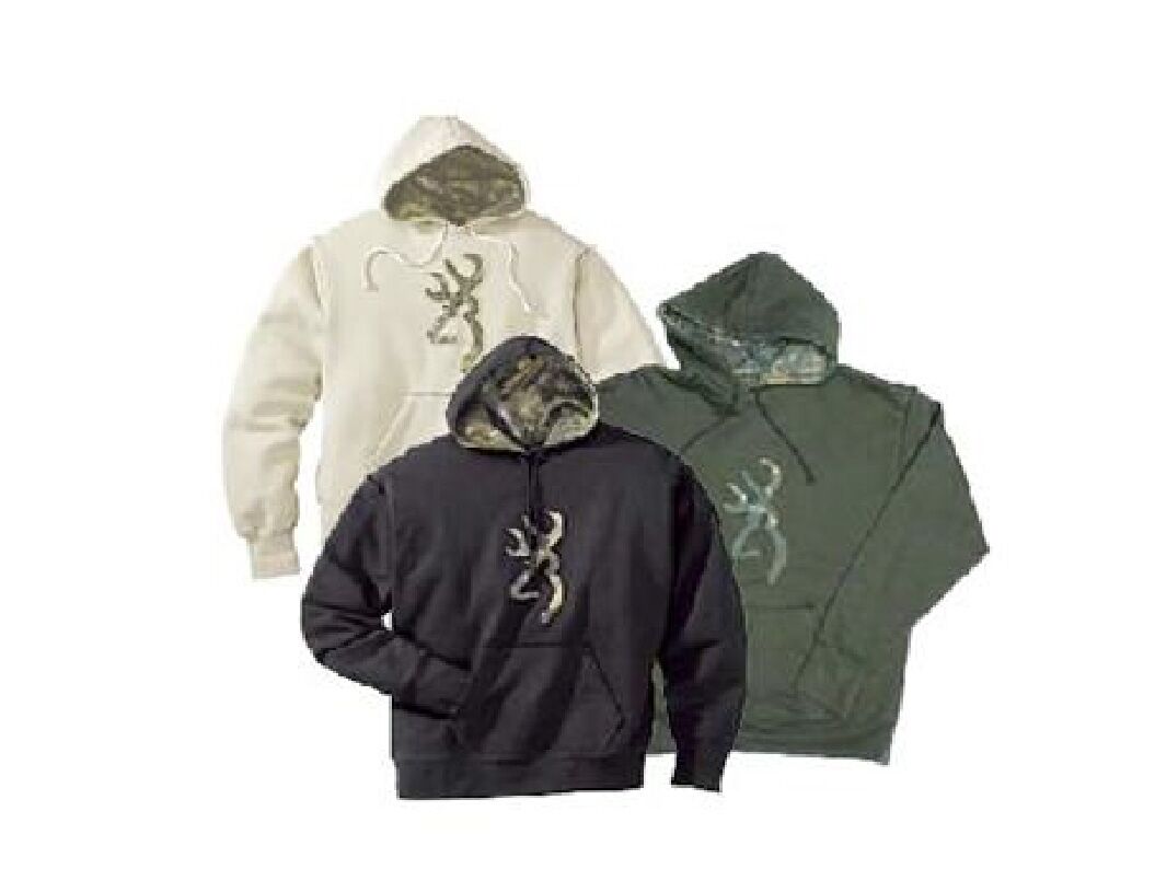 Mossy Oak Womens Browning Hoodie MENS BROWNING CAMO BUCKMARK