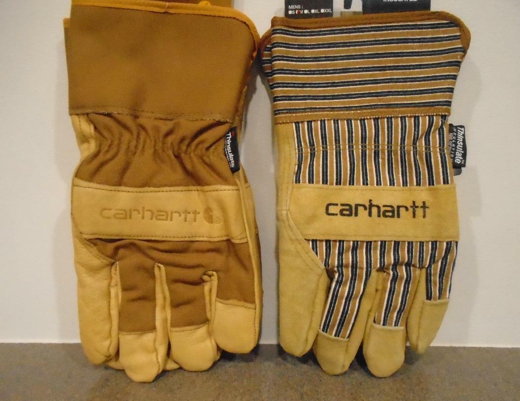 Carhartt Men's Insulated Grain Leather Safety Cuff Work Glove - Brown