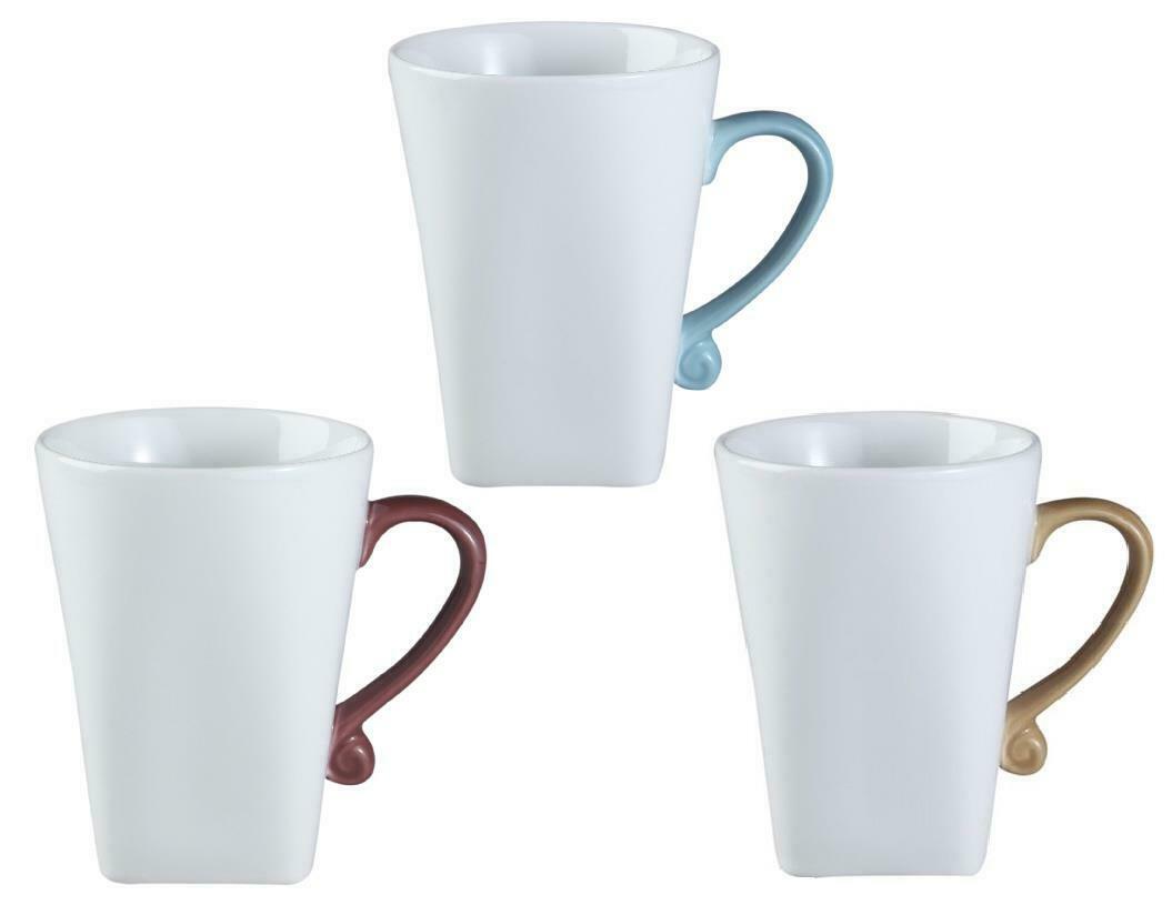 1 NEW Corelle B-FRAMES 11-oz PORCELAIN MUG CUP *Choose BLUE Bleu OR PINK  Mauve