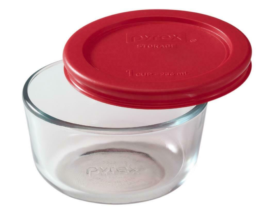 Pyrex Simply Store 4-Cup Round Glass Storage Container with Lid