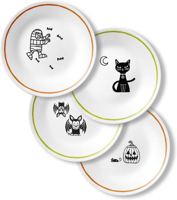 4-pc CORELLE Halloween PARTY GHOULS 6 3/4