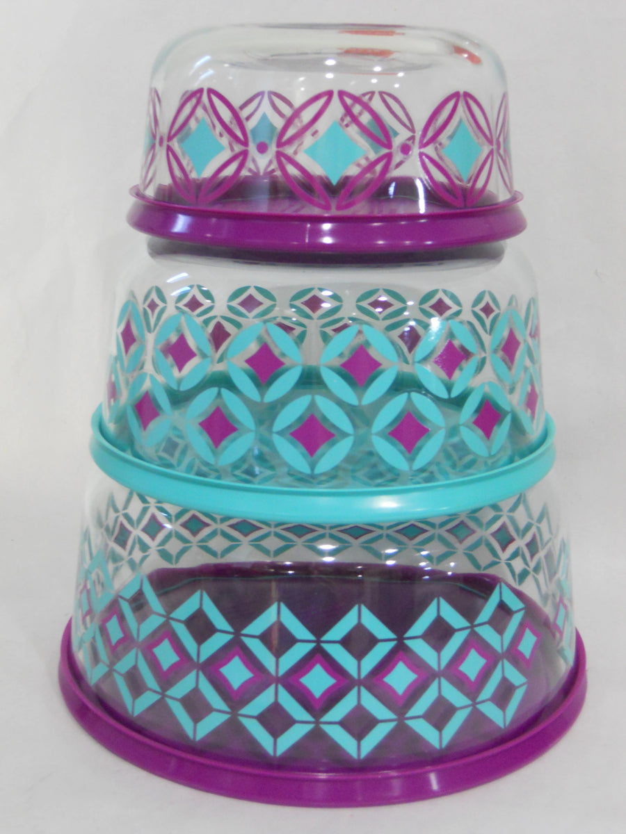 Pyrex DIAMONDS 6 Cup RECTANGULAR Food Storage Container TURQUOISE PURP –  Tarlton Place