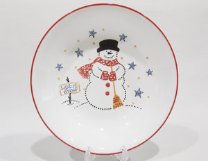 NRM Corelle FROSTY MORN Snowmen 20-oz PASTA BOWL Soup Christmas Winter Snowman