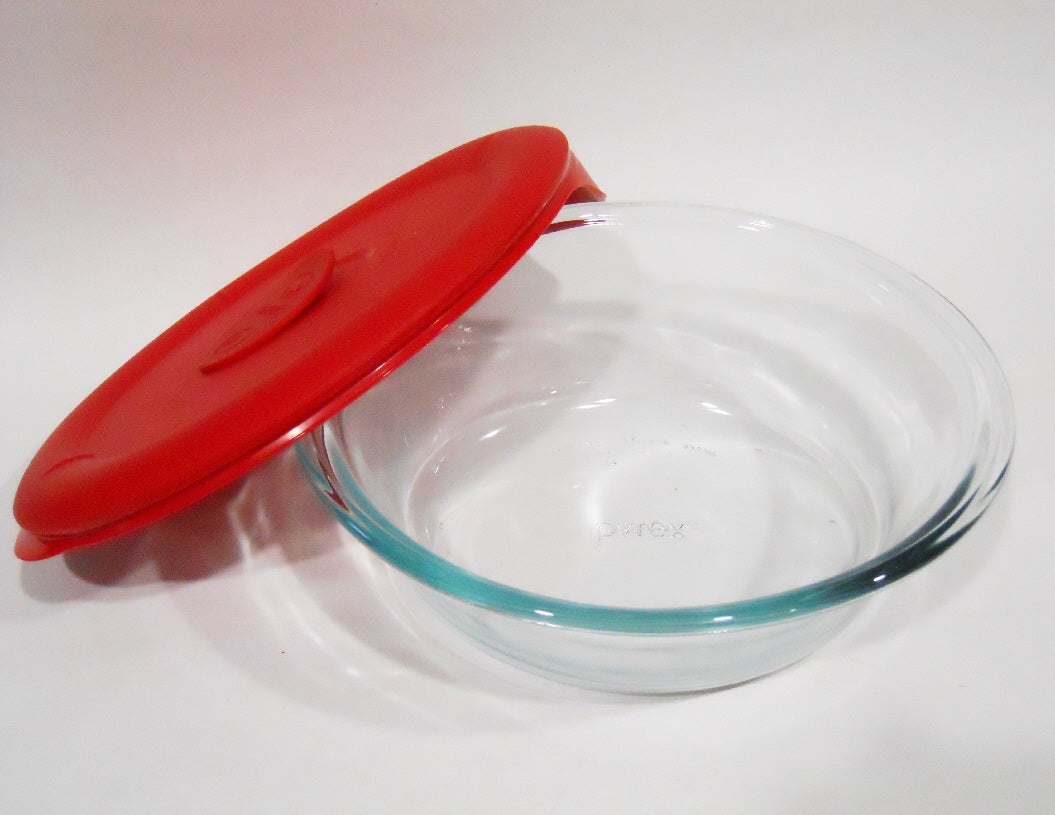 TWS PYREX-RECT.BAKE DISH-RED COVER 3 cup - The Westview Shop