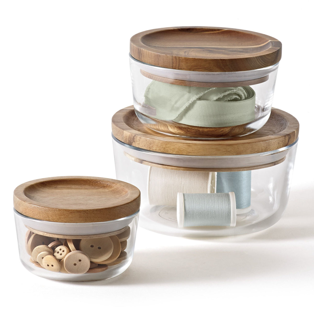 1 PYREX 2 CUP Glass Food Storage Container w/ WOODEN LID & SEAL Dry Go –  Tarlton Place