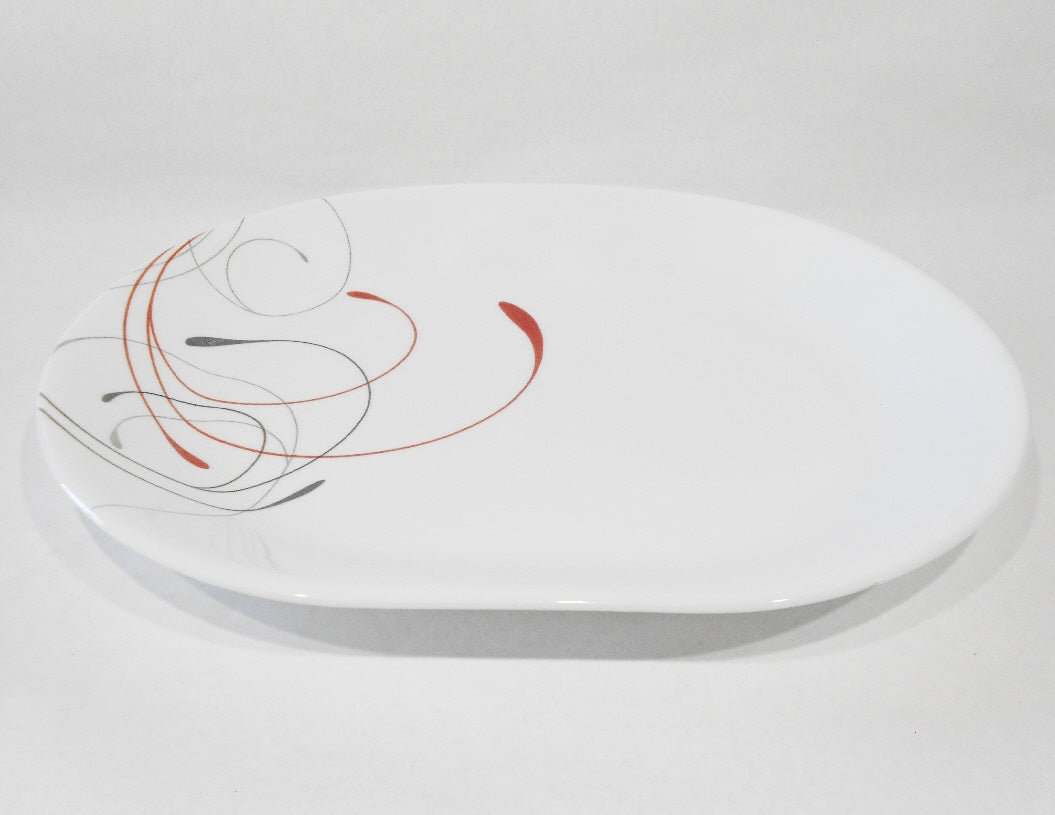 ️ NEW w/Minor Pattern Defect Corelle SPLENDOR SERVING PLATTER *RED GR