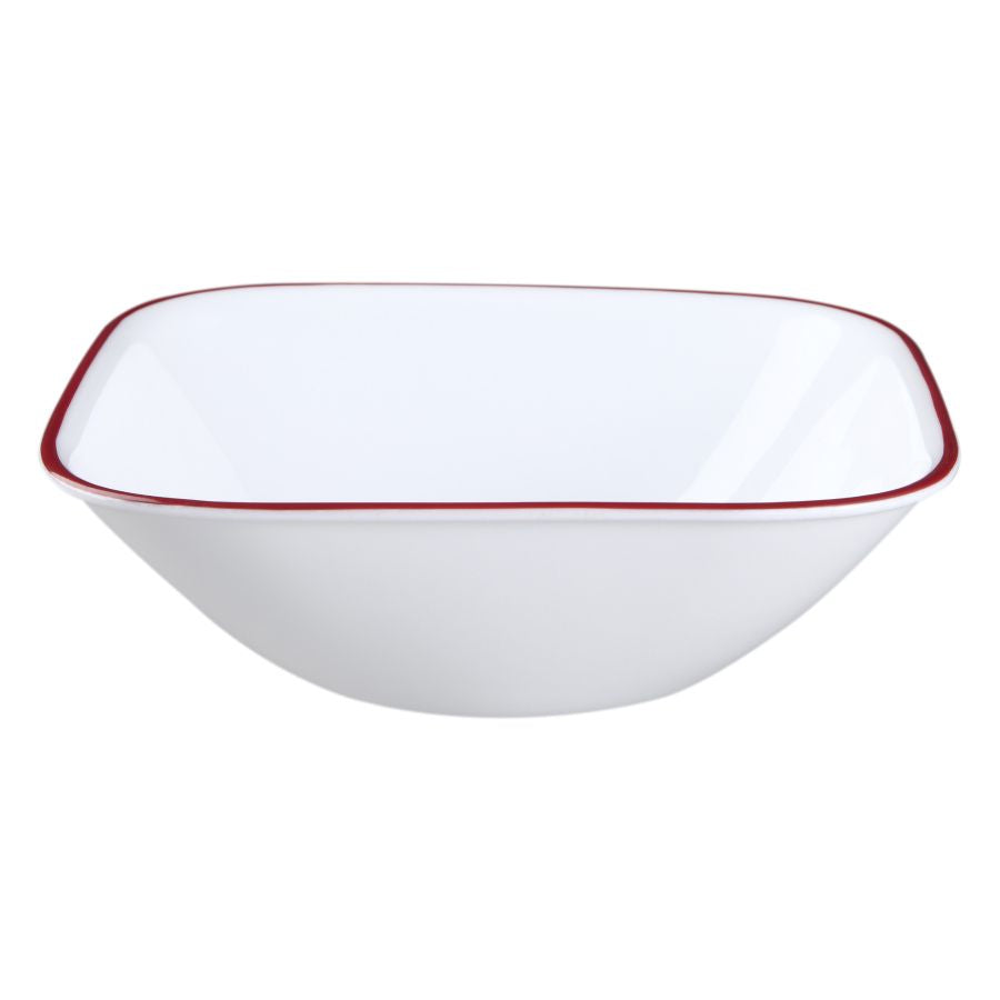 Corelle Splendor, White and Red Round 12-Piece Dinnerware Set