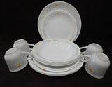 ❤️ 16-pc Corelle APRICOT GROVE DINNERWARE SET w/ Dinner Lunch Plates Flat Bowls Cups