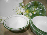 🌼16-pc Corelle BEVERLY DINNERWARE SET 🌼Daisy Green Yellow PLATES Dessert BOWLS