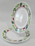 ❤️ 2 Corelle BIRDS & BOUGHS 8.5" LUNCH PLATES Christmas Red Cardinals Holiday