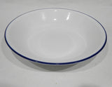 ❤️ 6 Corelle BRIGHT BLUE RIM 20-oz PASTA BOWLS 8.5 Shallow Coupe Entree Salad Meal