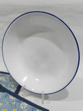 ❤️ 6 Corelle BRIGHT BLUE RIM 20-oz PASTA BOWLS 8.5 Shallow Coupe Entree Salad Meal