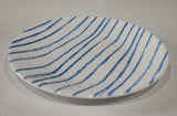 Corelle BOTANICAL STRIPES 6.75" BREAD PLATE Appetizer *Breezy Seaside Blue Lines