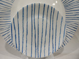 Corelle BOTANICAL STRIPES 6.75" BREAD PLATE Appetizer *Breezy Seaside Blue Lines