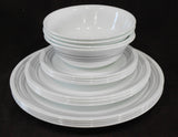 ❤️ NEW 16-pc Corelle BRUSHED SILVER GRAY Dinnerware w/ Dinner Lunch Plates Bowls