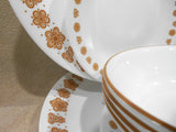 🦋12-pc Corelle BUTTERFLY Gold DINNERWARE SET Dinner Bread PLATES Soup BOWLS
