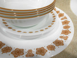 🦋12-pc Corelle BUTTERFLY Gold DINNERWARE SET Dinner Bread PLATES Soup BOWLS