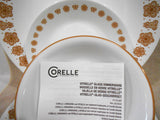 🦋12-pc Corelle BUTTERFLY Gold DINNERWARE SET Dinner Bread PLATES Soup BOWLS