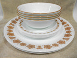 🦋12-pc Corelle BUTTERFLY Gold DINNERWARE SET Dinner Bread PLATES Soup BOWLS