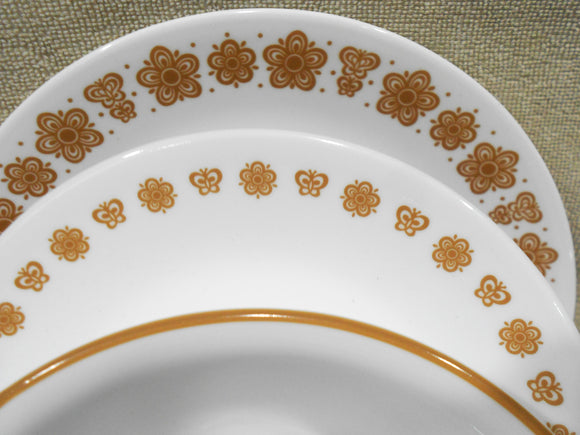 🦋16-pc Corelle BUTTERFLY Gold DINNERWARE SET Dinner Bread PLATES Dessert BOWLS