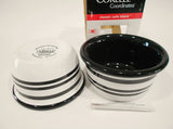 NEW 2-pc Corelle CLASSIC CAFE BLACK 7-oz Stoneware RAMEKINS Custard Pudding Cups