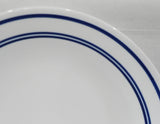 1 Corelle CLASSIC CAFE BLUE BANDS 10.25" DINNER PLATE Triple Cobalt Navy Stripes