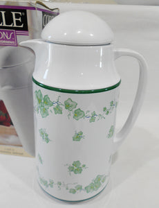 ❤️ NEW Corelle CALLAWAY Green Ivy 1-Qt Thermal SERVING CARAFE Hot Cold Coffee Tea