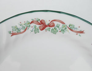 ❤️ NEW Corelle CALLAWAY HOLIDAY 9" Lunch PLATE Christmas Ivy Swags Ribbons Bows