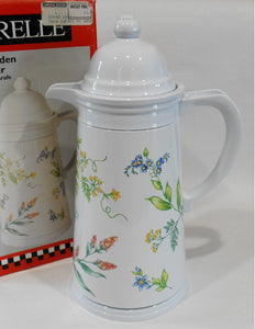 ❤️ NEW Corelle Corning MY GARDEN 1-Qt Thermal SERVING CARAFE Hot Cold Coffee Tea