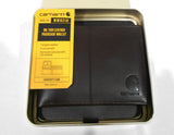 ❤️ CARHARTT BROWN PASSCASE WALLET in TIN *Full Grain Leather w/ Rich Oil Finish