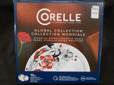 ❤️ NEW 12-pc Corelle CHELSEA ROSE Round Dinnerware Set *Floral RED GRAY BLACK