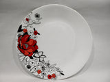 1 CORELLE Round CHELSEA ROSE UPick: 10.25" DINNER or 8.5" LUNCH PLATE Red Floral