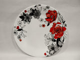 1 CORELLE Round CHELSEA ROSE UPick: 10.25" DINNER or 8.5" LUNCH PLATE Red Floral