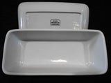 Corelle Boutique CHERISH PORCELAIN COVERED BUTTER DISH Embossed Blossoms