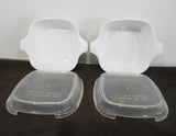 ❤️ 4-pc Corningware BLUE CORNFLOWER Pyroceram Petite Pans P41 DISHES & COVERS