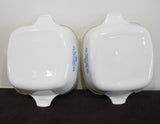 ❤️ 4-pc Corningware BLUE CORNFLOWER Pyroceram Petite Pans P41 DISHES & COVERS