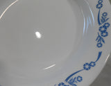 ❤️ 1 CORELLE Corning CORNFLOWER BLUE 15-oz Flat Rim SOUP PLATE Pasta Stew Bowl