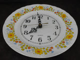 ❤️ Corelle Corning SPRING MEADOW 10.25 Kitchen WALL CLOCK Embossed Ceramic Plate