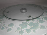 ❤ Corelle CALLAWAY IVY 14" LAZY SUSAN Tempered Glass *Easy Glide Turn-Table