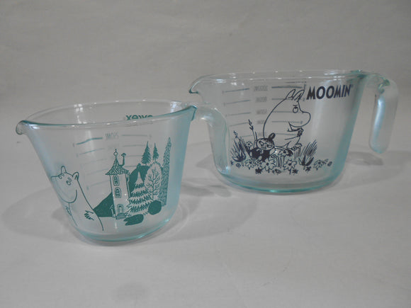 HTF New 2-pc MOOMIN x PYREX Measuring Cup Set *Moomintroll Snorkmaiden Little My