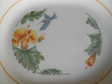 ❤️ 1 Corelle HUMMINGBIRD Serving PLATTER 12.25" x 10" Plate TROPICAL FLORAL