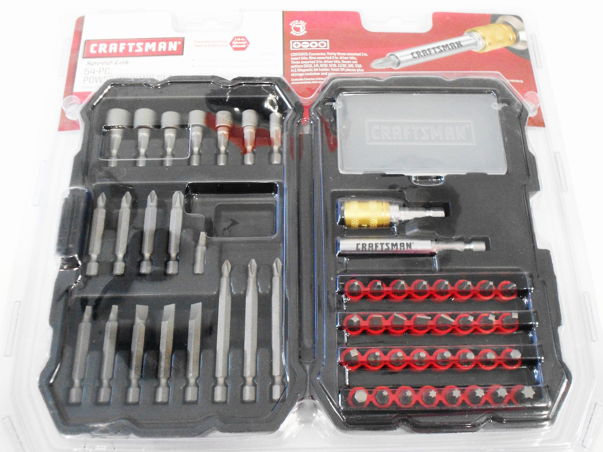 54-pc CRAFTSMAN Tools Speed Lok POWER DRIVING & Insert BIT SET w